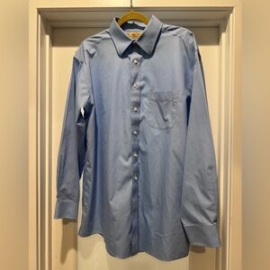 ROUNDTREE & YORKE Gold Label Blue 16.5/35 Cotton Shirt Longsleeve Dressy Sharp